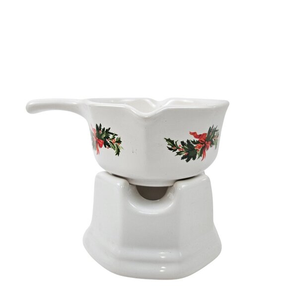 Pfaltzgraff Simmering Potpourri Warmer Christmas Heritage Holiday Airs Holly - Picture 2 of 11